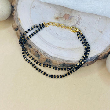 Beautiful Simple Blackbead HandMangalsutra - Abdesignsjewellery