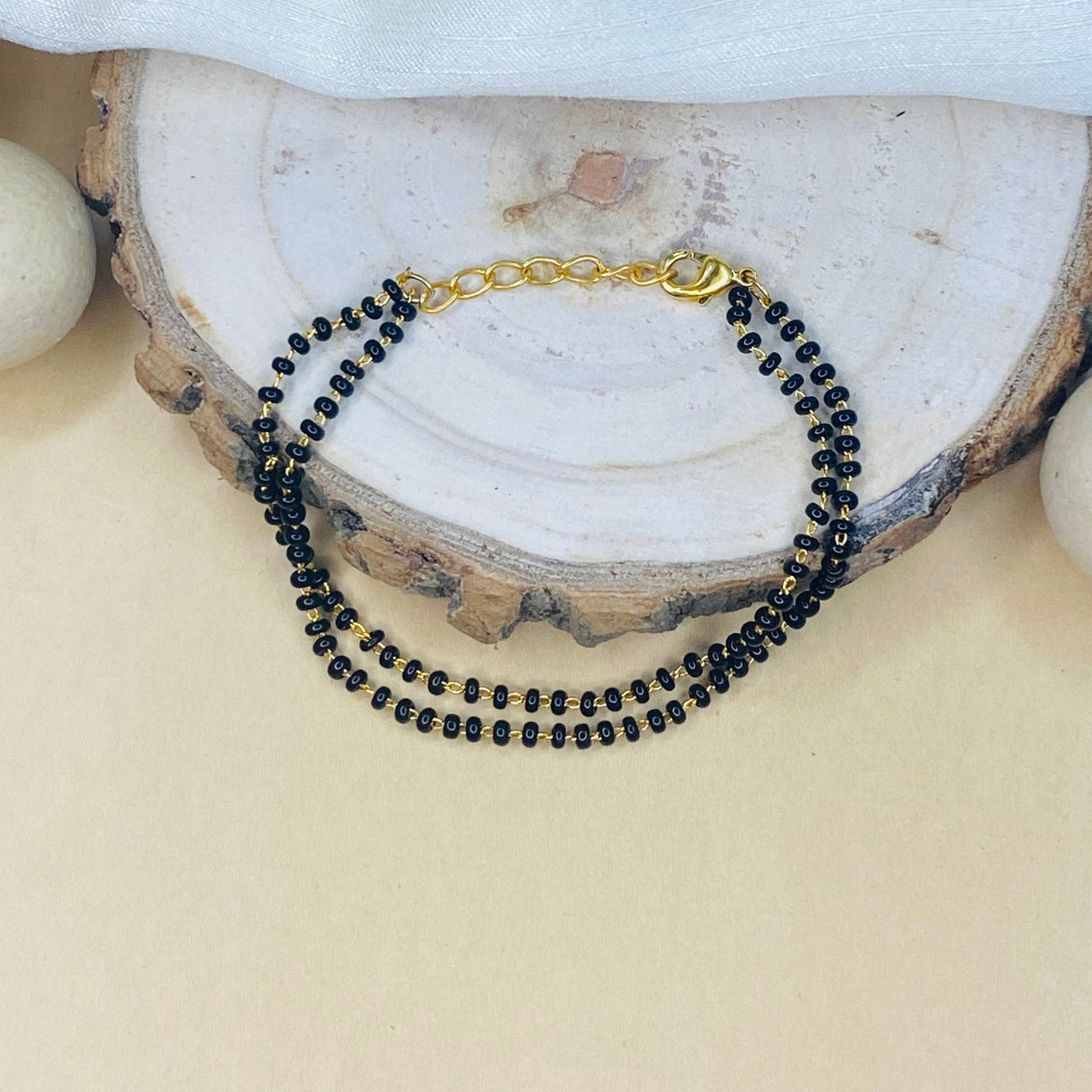 Beautiful Simple Blackbead HandMangalsutra - Abdesignsjewellery