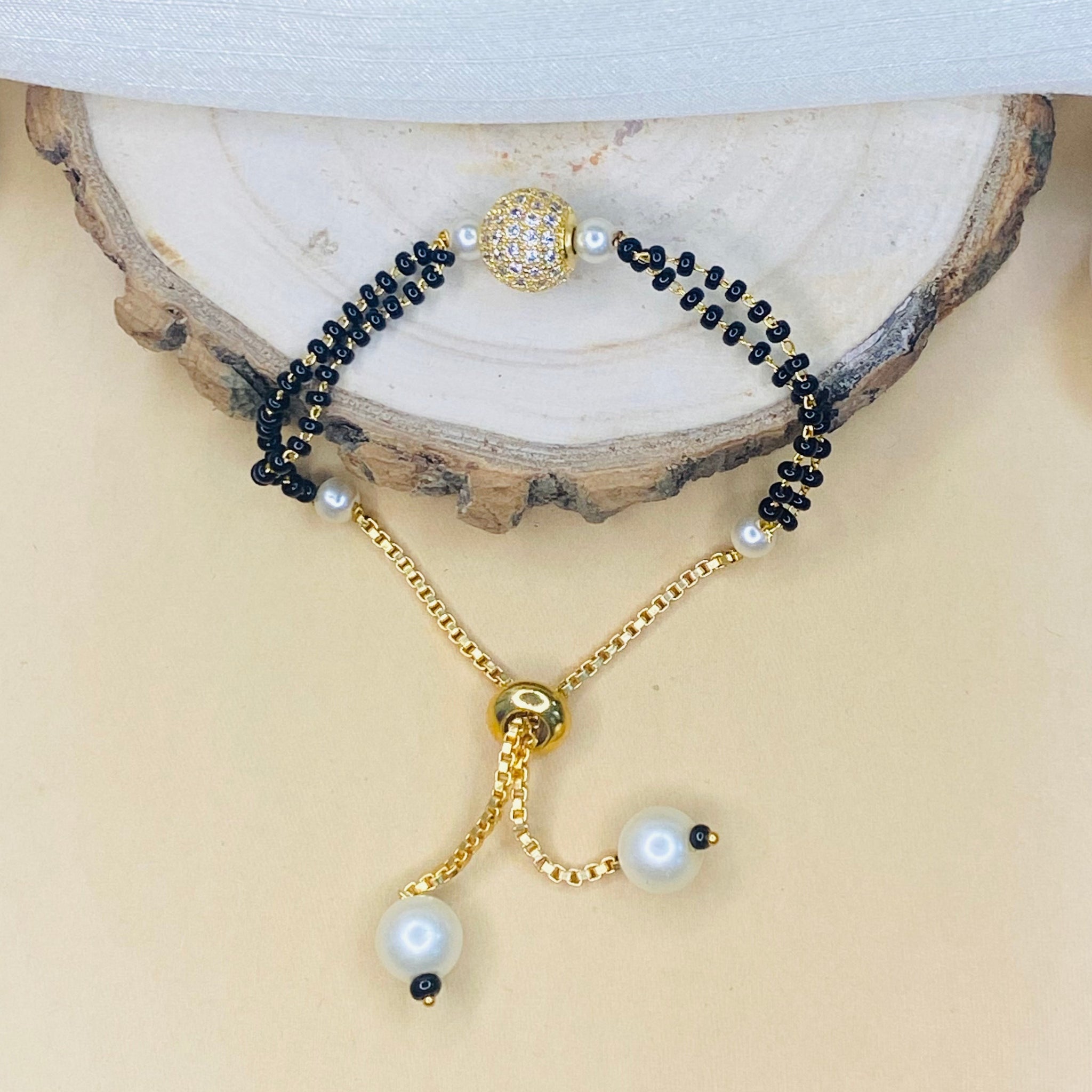 Golden Ball Hand Mangalsutra - Abdesignsjewellery