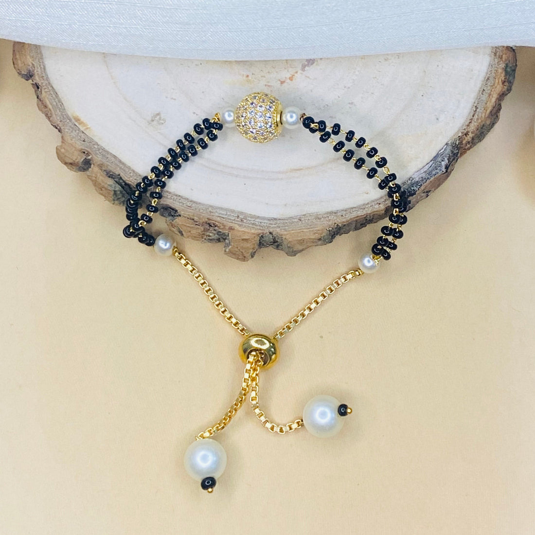 Golden Ball Hand Mangalsutra - Abdesignsjewellery