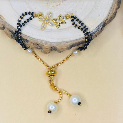 Double Flower Gold Hand Mangalsutra