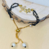 Thumbnail for Double Flower Gold Hand Mangalsutra