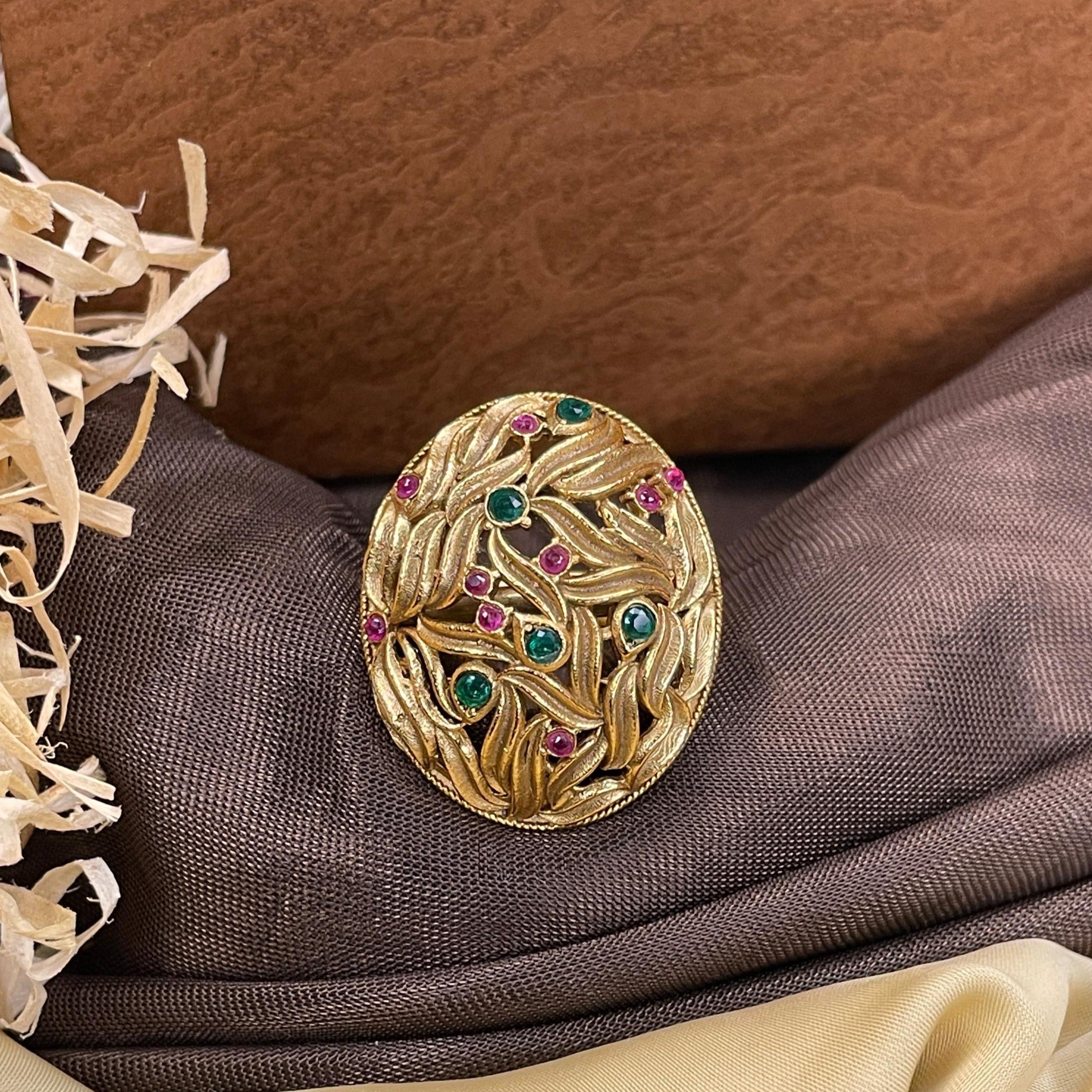 Traditional Multicolour Kemp Stone Ring