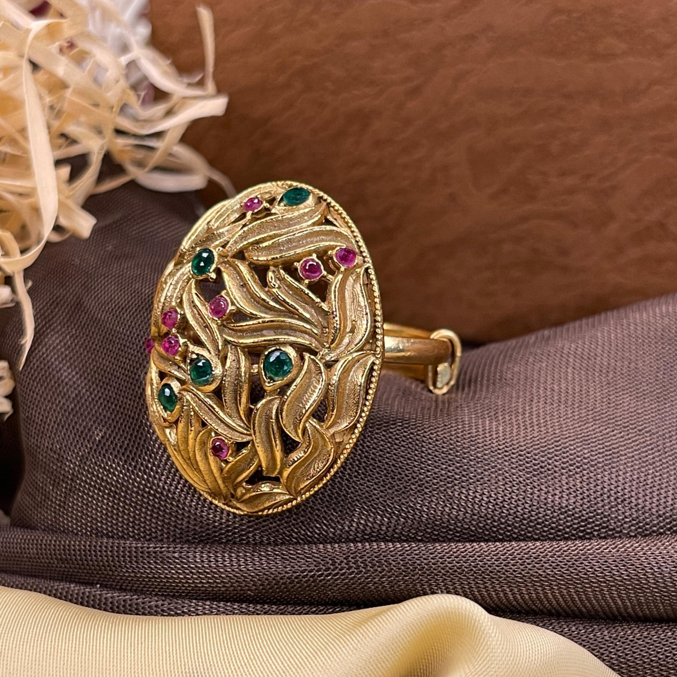 Traditional Multicolour Kemp Stone Ring