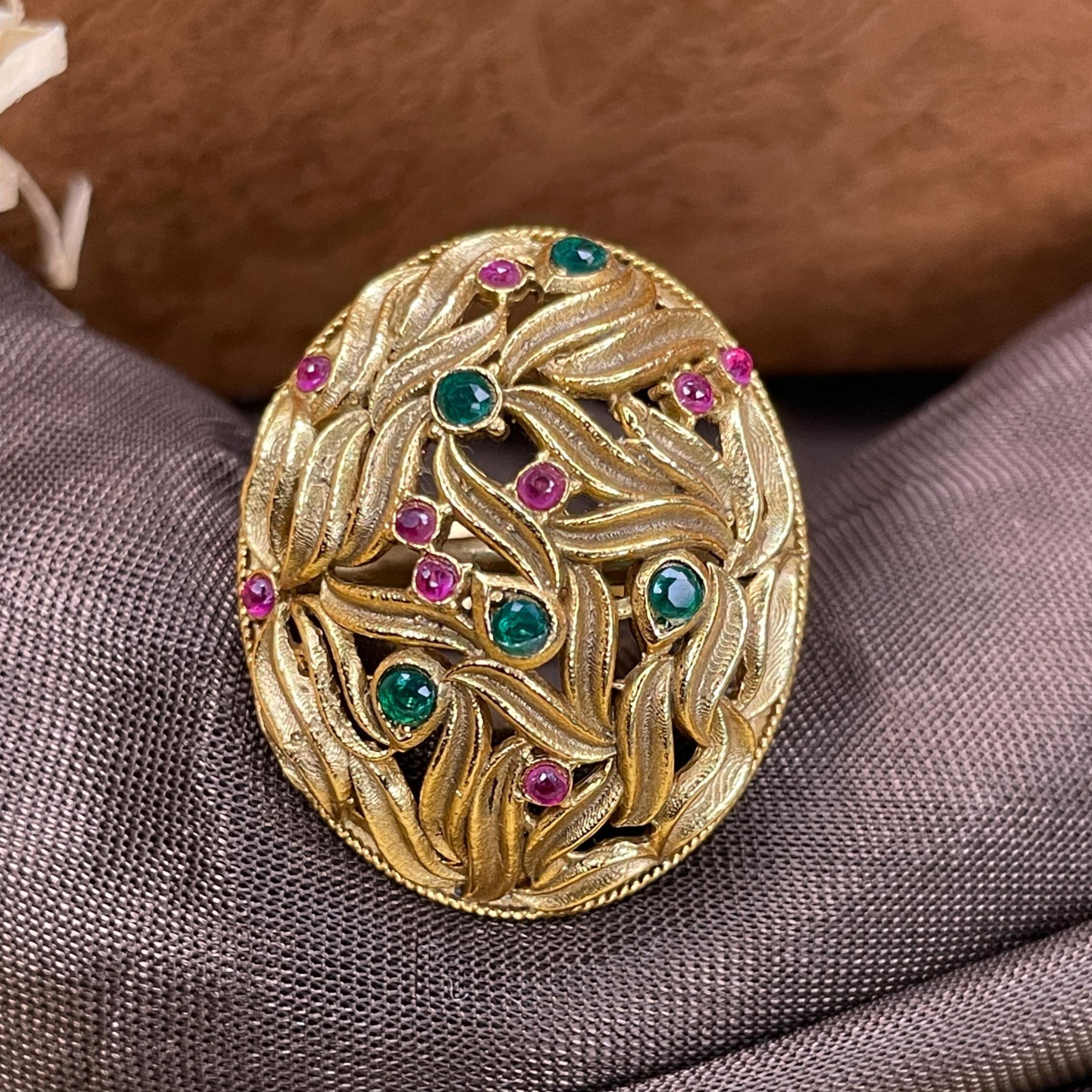 Traditional Multicolour Kemp Stone Ring