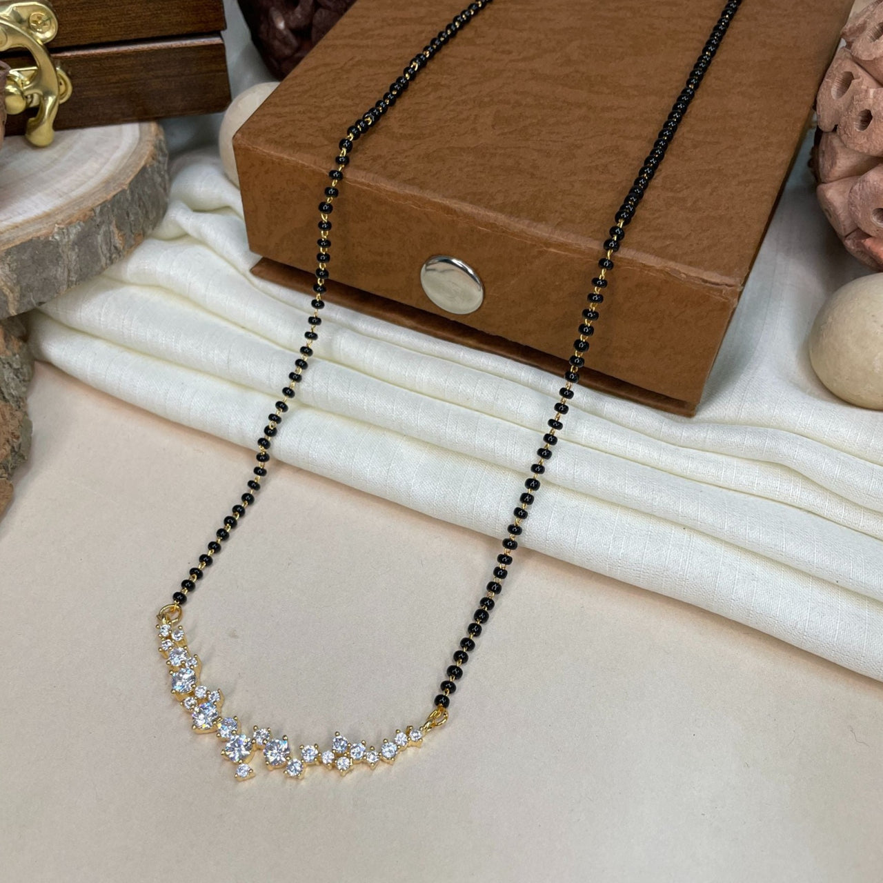 Elegant Swarovski Style Diamond Mangalsutra