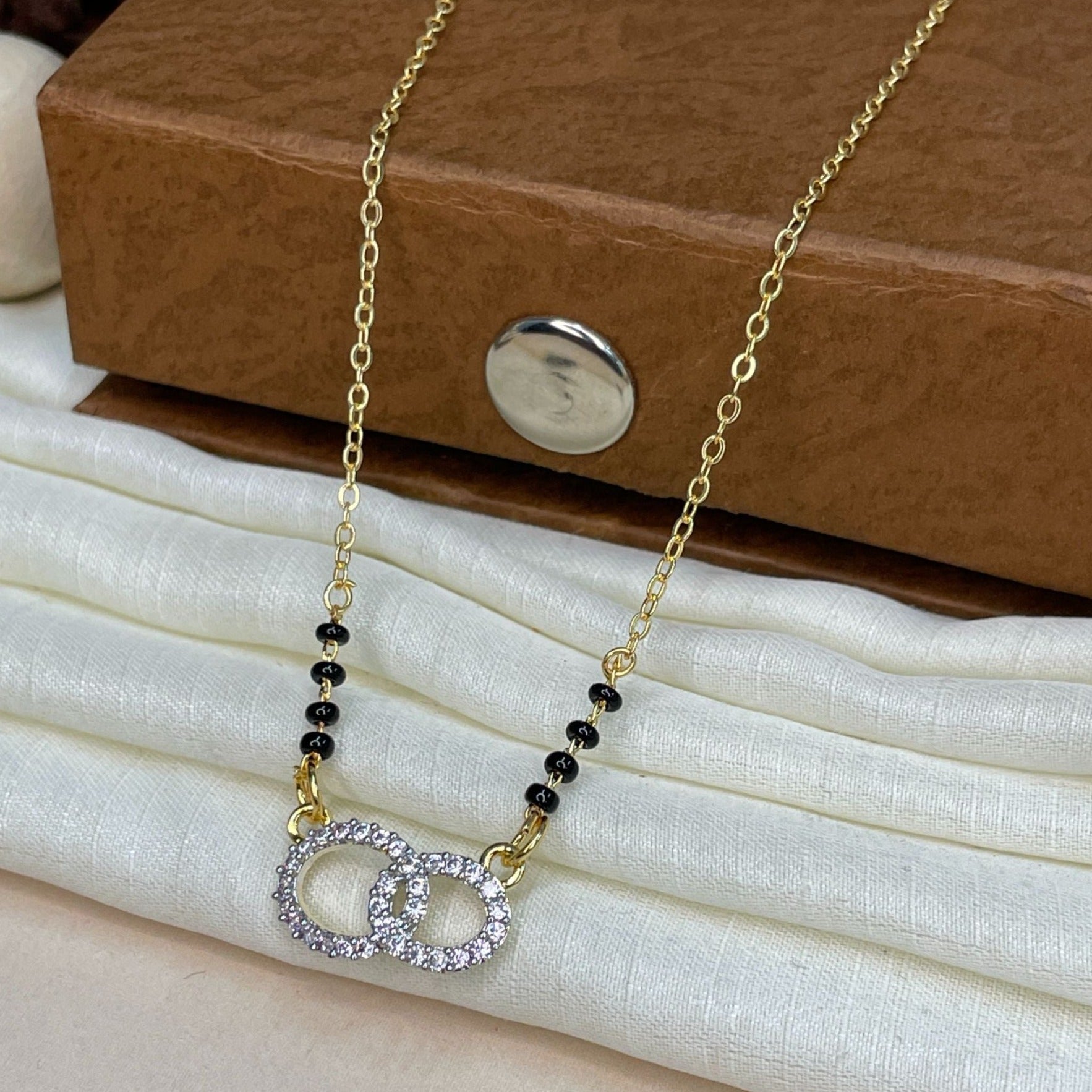 Octet Minimal Gold Plated Mangalsutra - mangalsutra by Abdesigns Jewellery