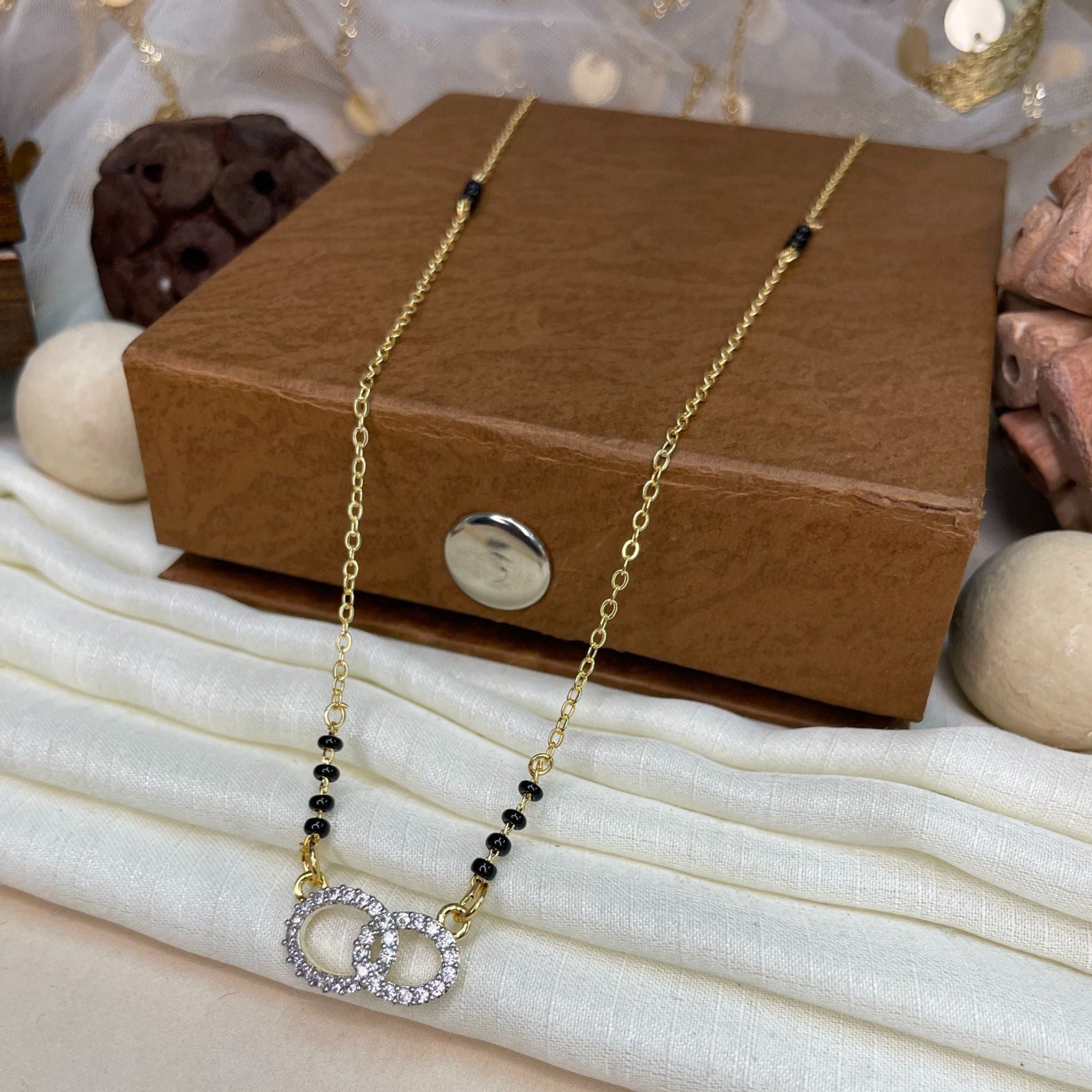 Octet Minimal Gold Plated Mangalsutra - mangalsutra by Abdesigns Jewellery