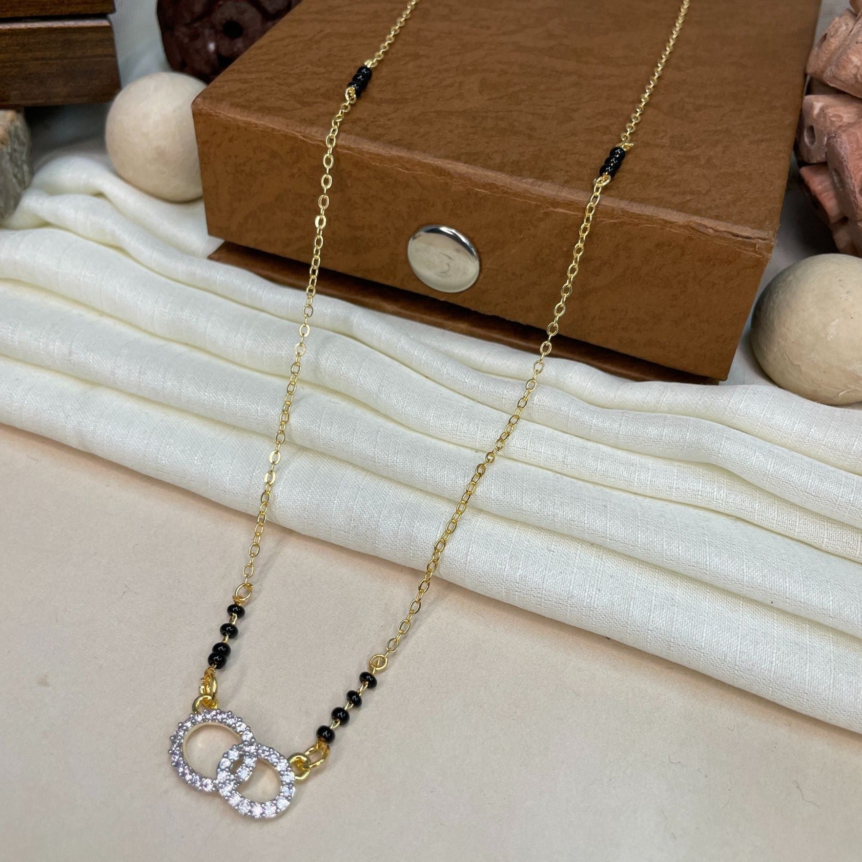 Octet Minimal Gold Plated Mangalsutra - mangalsutra by Abdesigns Jewellery