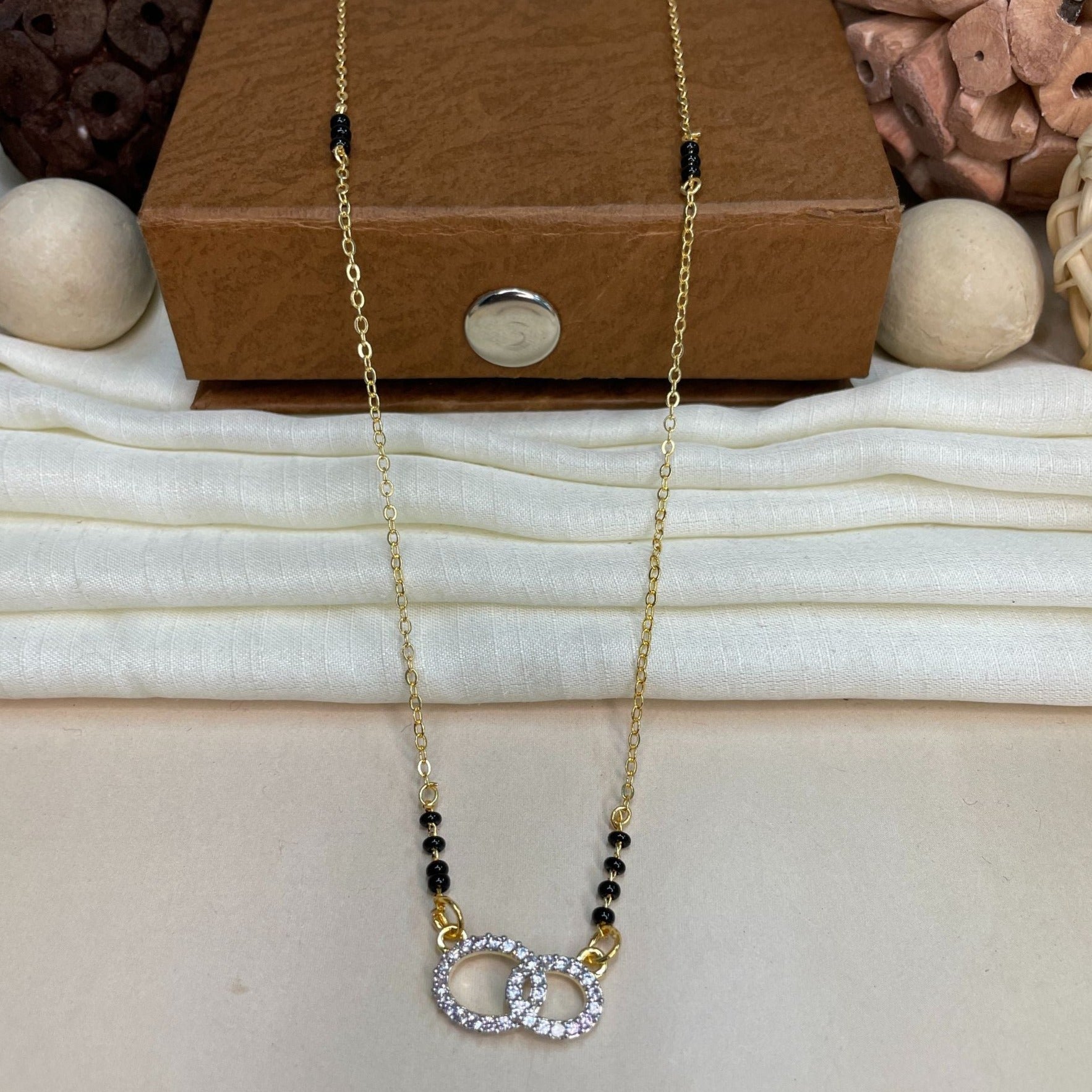 Octet Minimal Gold Plated Mangalsutra - mangalsutra by Abdesigns Jewellery