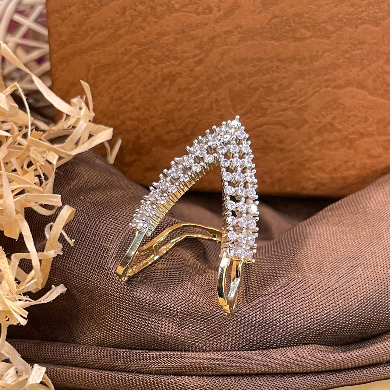 Beautiful Full Finger Shape American Diamond Ring - Abdesignsjewellery