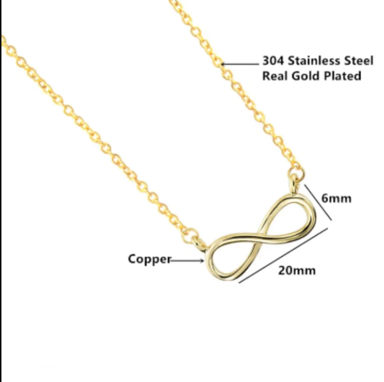 Daily Wear Gold Plated Infinite Pendant - Abdesignsjewellery