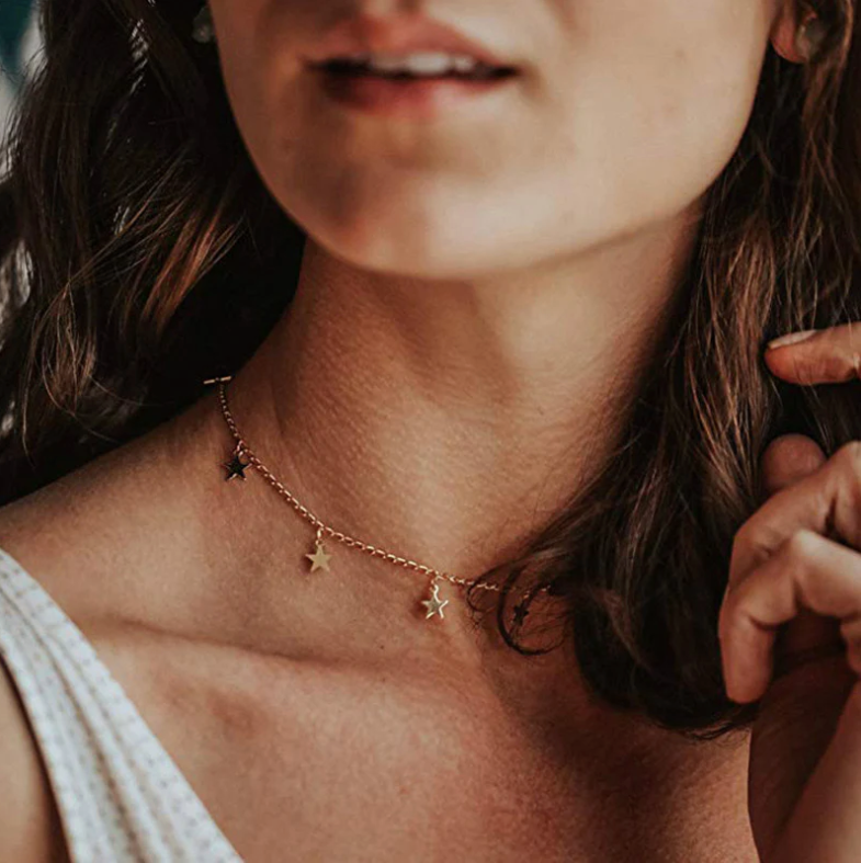 Daily Wear Gold Plated Stars Pendant - Abdesignsjewellery