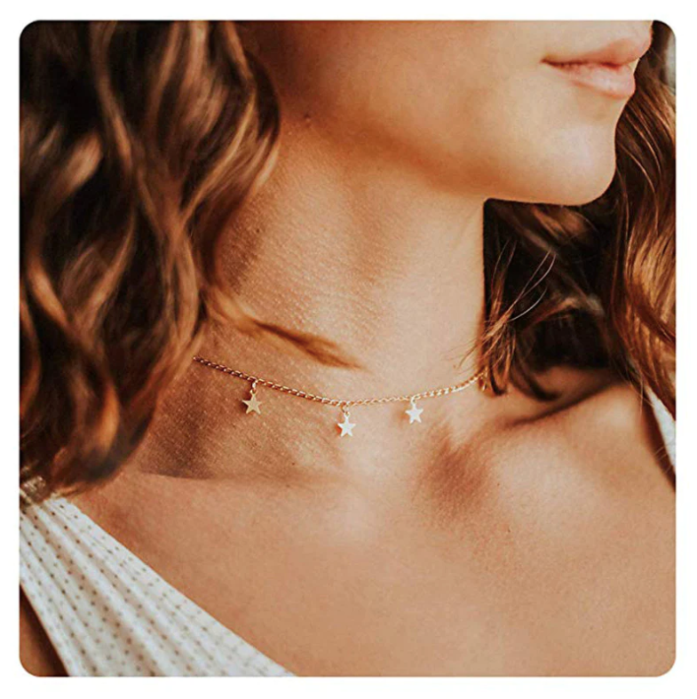 Daily Wear Gold Plated Stars Pendant - Abdesignsjewellery