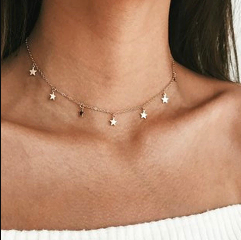 Daily Wear Gold Plated Stars Pendant - Abdesignsjewellery