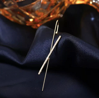 Thumbnail for Daily Wear Gold Plated Zircon Studded Cross Ear Cuff - Abdesignsjewellery