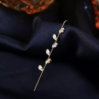 Thumbnail for Daily Wear Gold Plated Zircon Studded Leaf Ear Cuff - Abdesignsjewellery