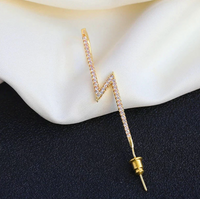 Thumbnail for Daily Wear Gold Plated Zircon Studded Thunderbolt Ear Cuff - Abdesignsjewellery