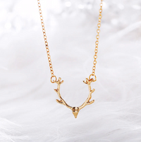 Thumbnail for Daily Wear Golden Reindeer Animal Horn Pendant - Abdesignsjewellery