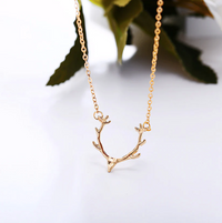 Thumbnail for Daily Wear Golden Reindeer Animal Horn Pendant - Abdesignsjewellery