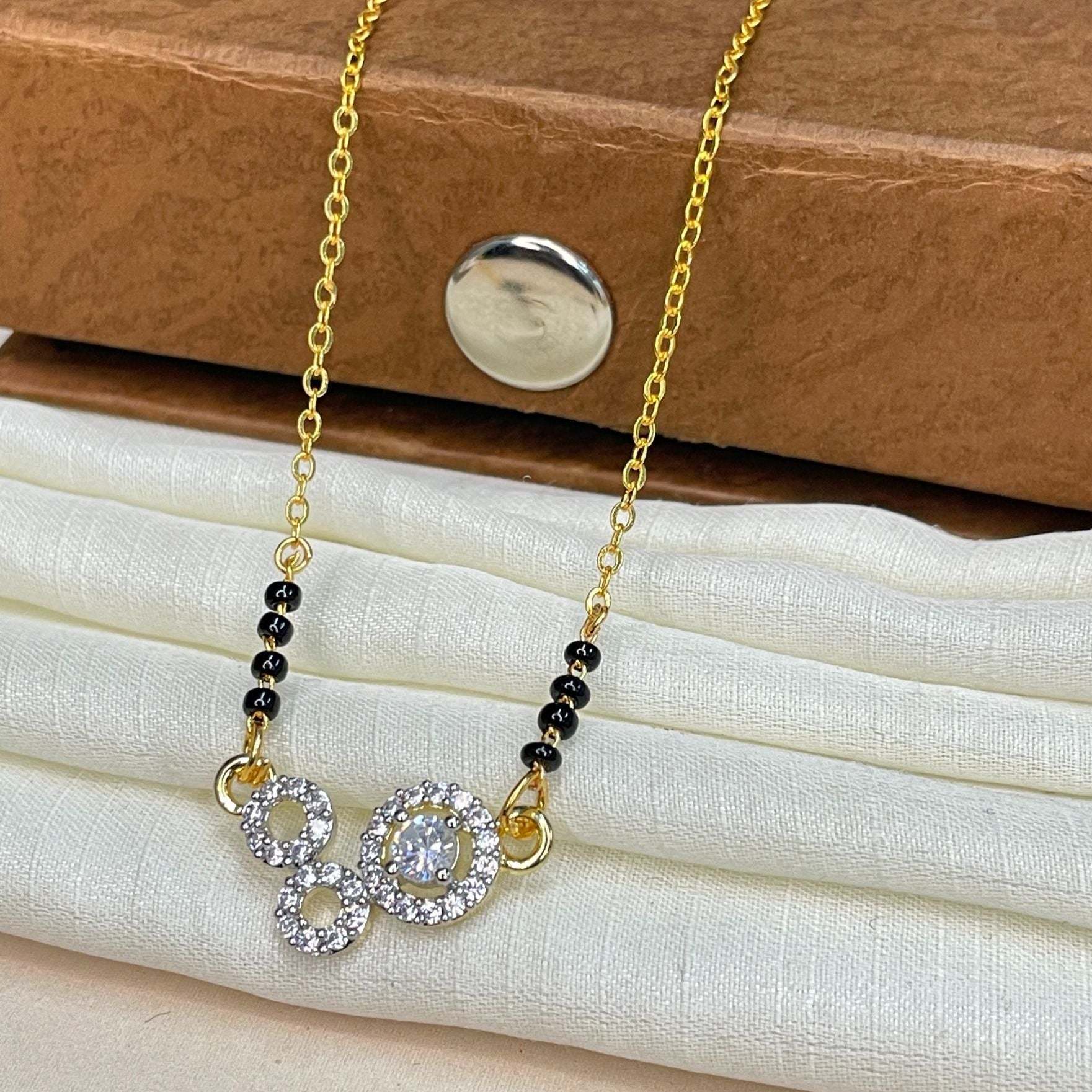 Casual American Diamond Mangalsutra - Abdesignsjewellery