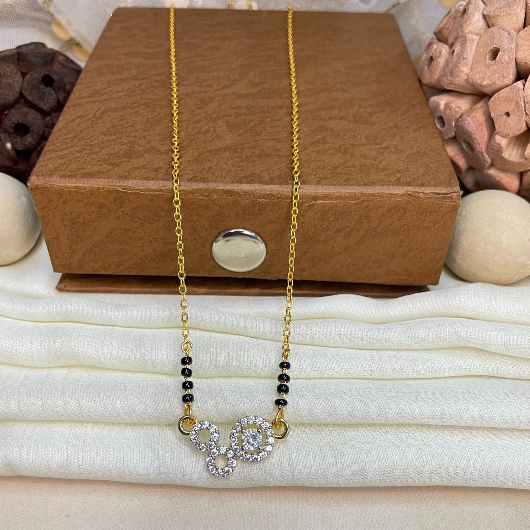 Casual American Diamond Mangalsutra - Abdesignsjewellery