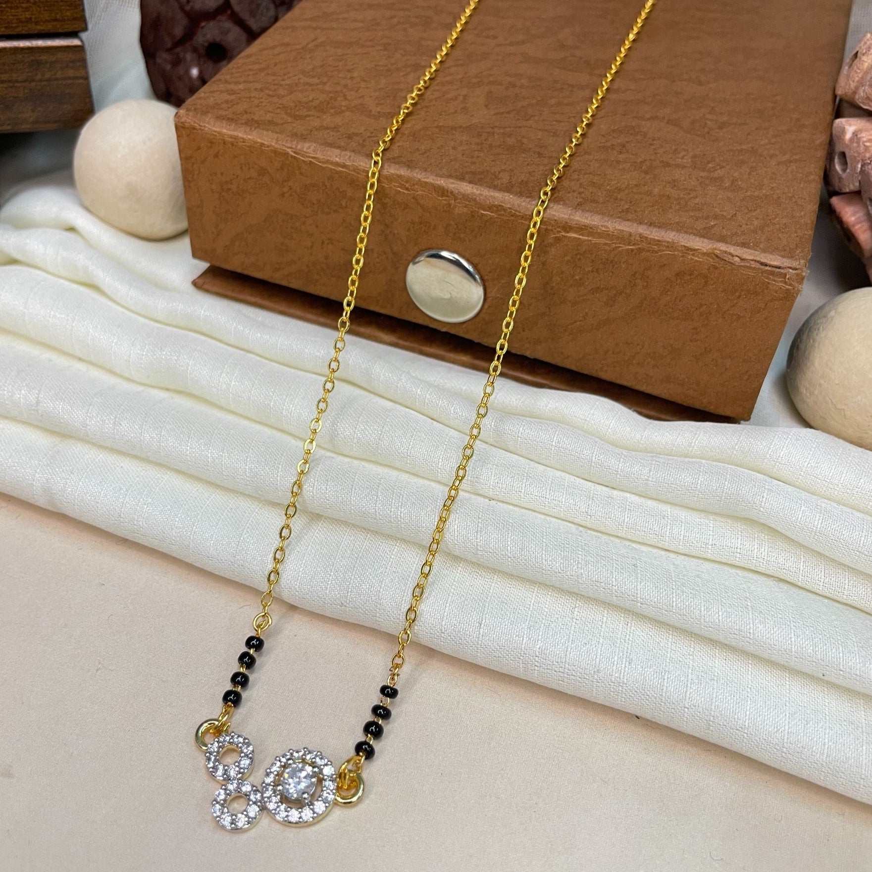 Casual American Diamond Mangalsutra - Abdesignsjewellery
