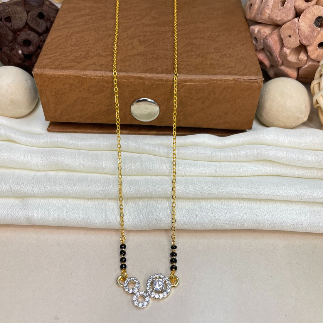 Casual American Diamond Mangalsutra - Abdesignsjewellery