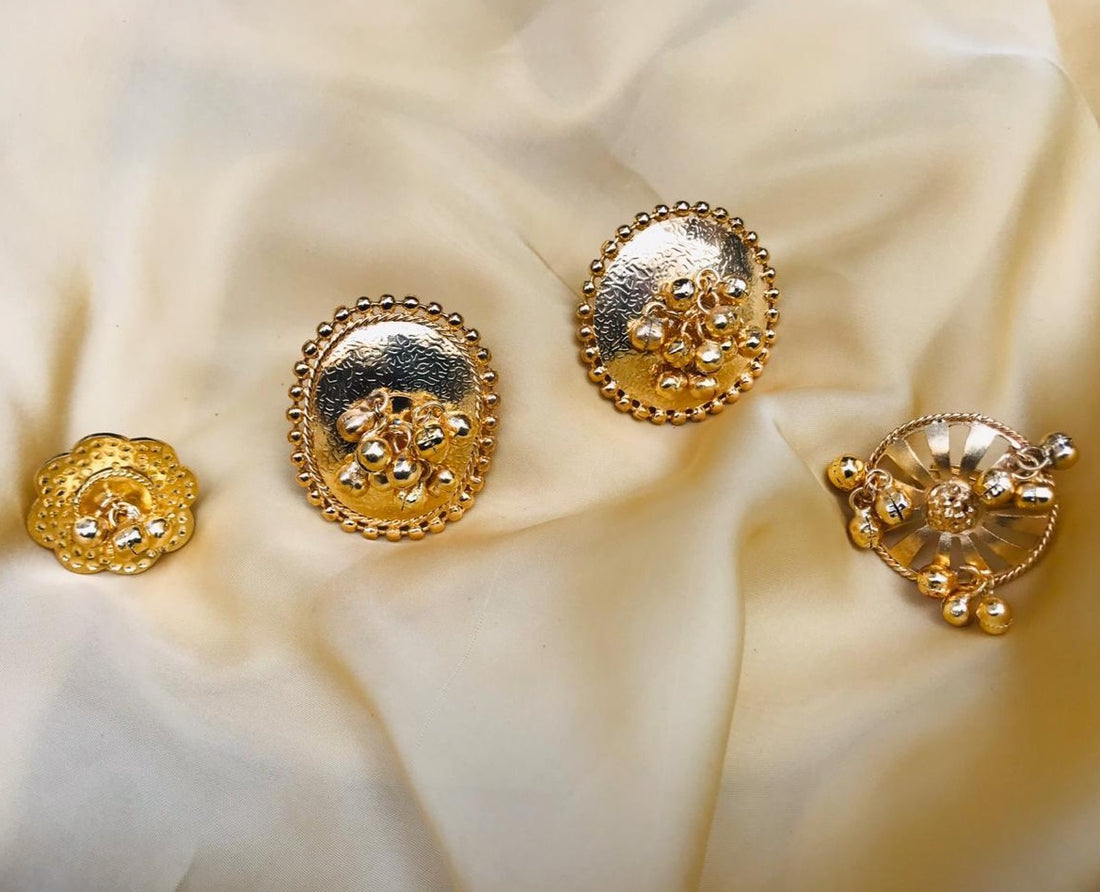 Golden Plating Gungru Ring Combo - Abdesignsjewellery