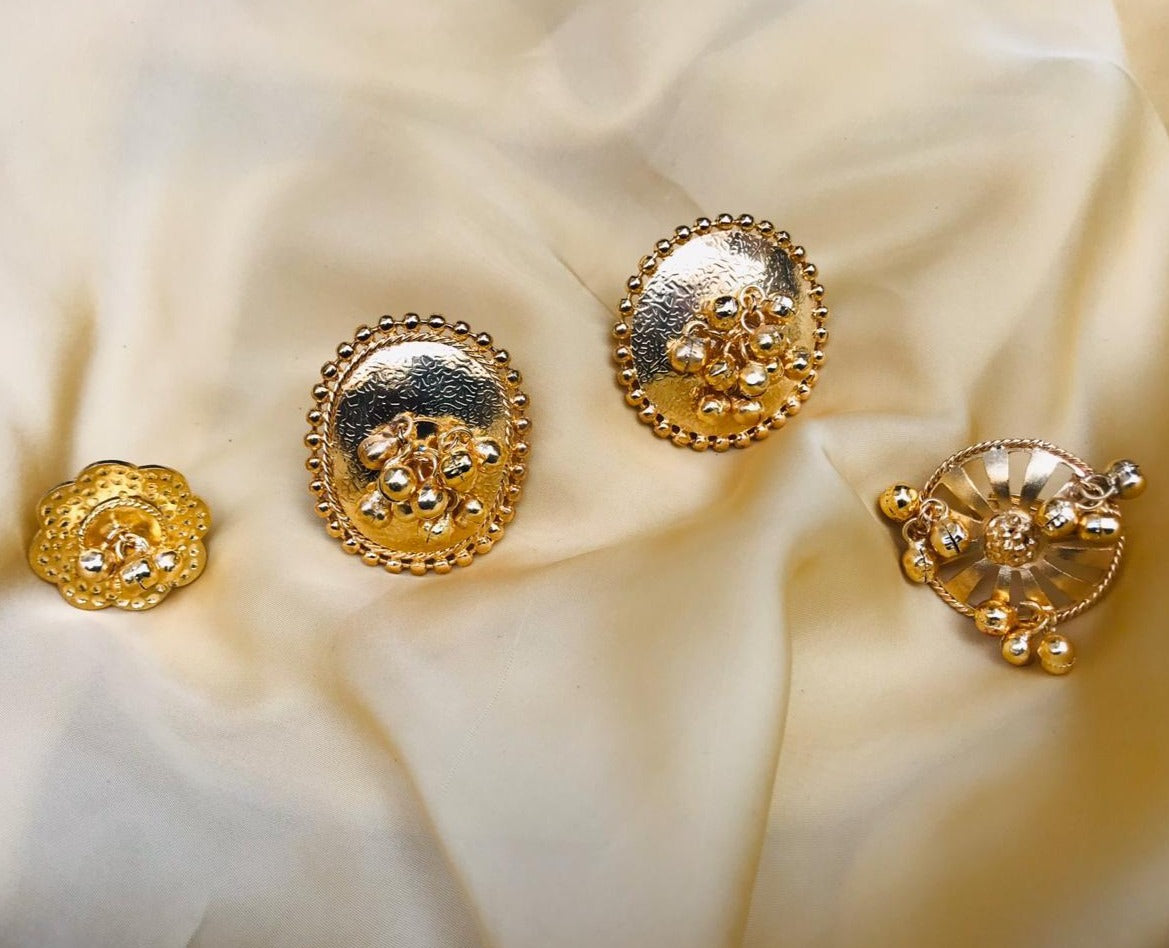 Golden Plating Gungru Ring Combo - Abdesignsjewellery