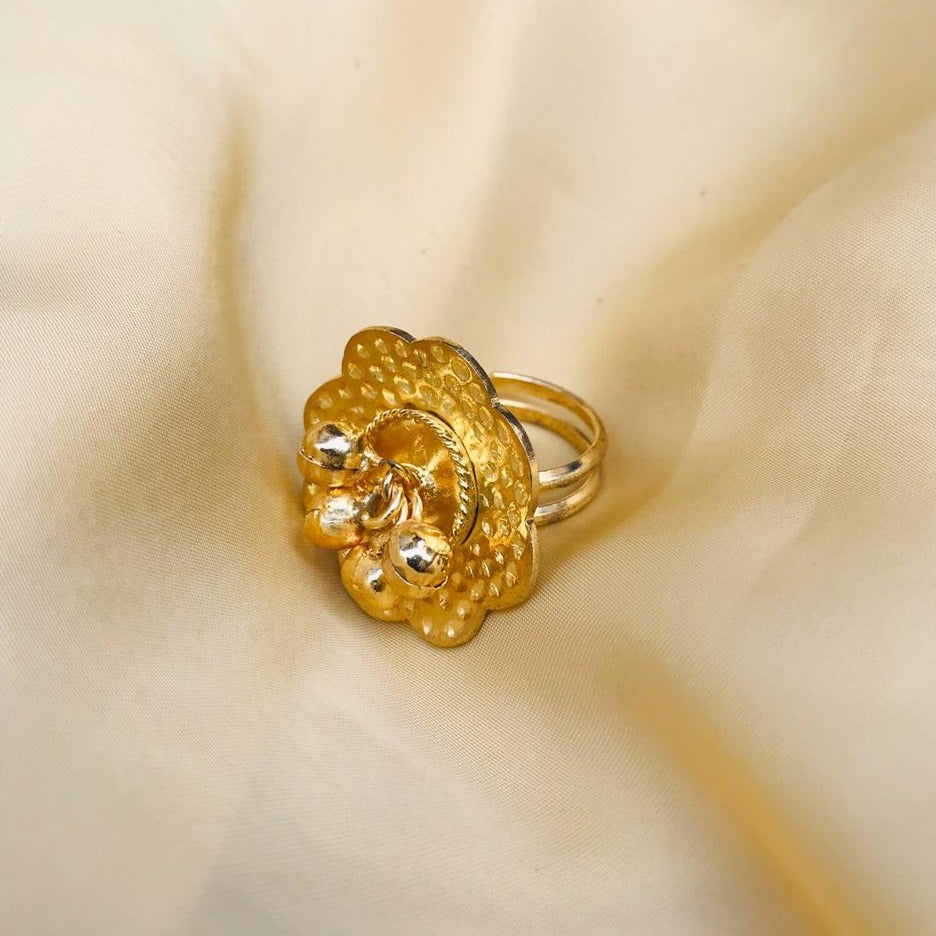 14K Gold Rose Ring Large Gold Flower Ring Large Rose Ring Rose Jewelry -  Ruby Lane