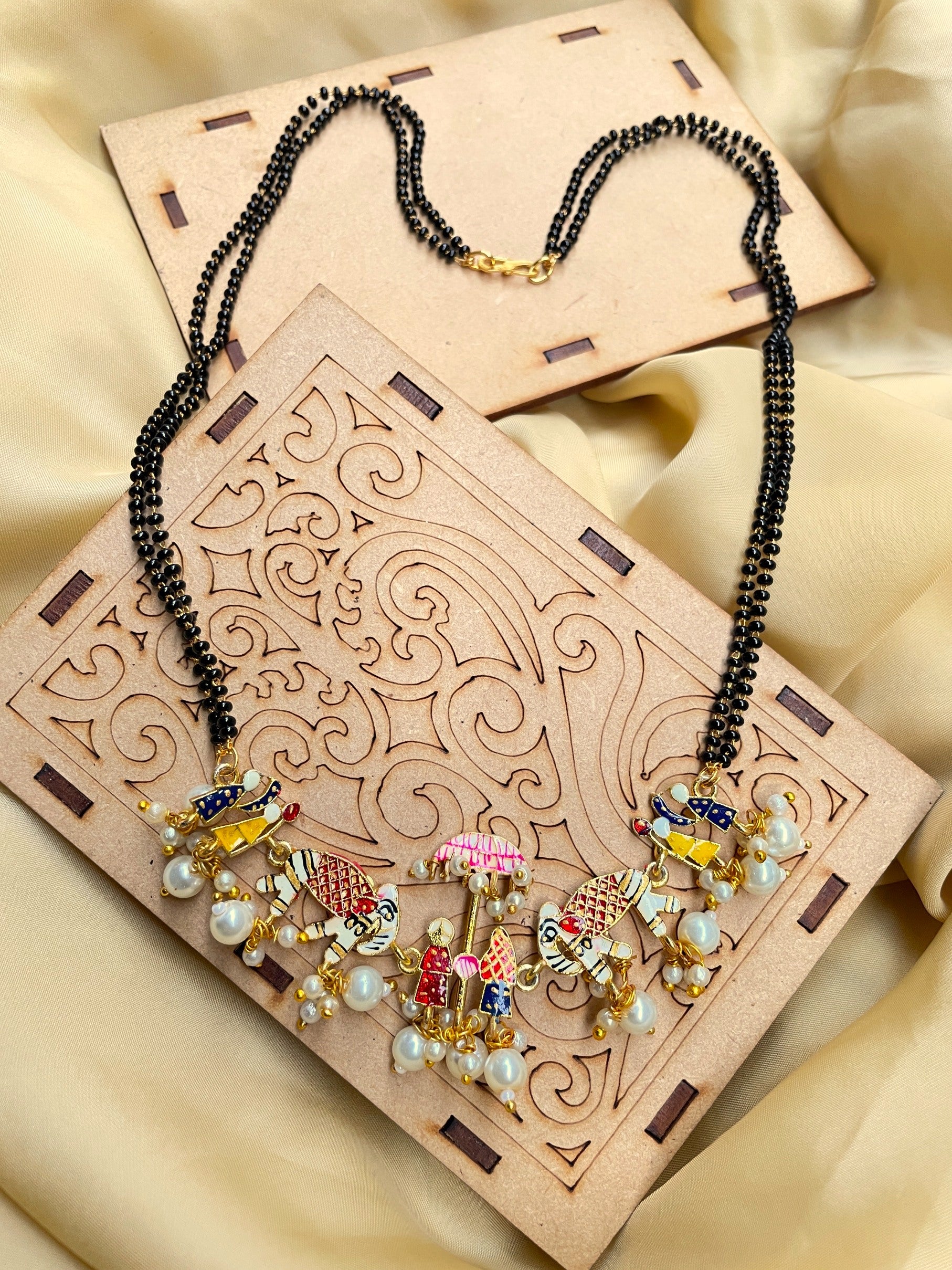 Bridal Wedding Doli Baarat Mangalsutra & Earrings - Abdesignsjewellery