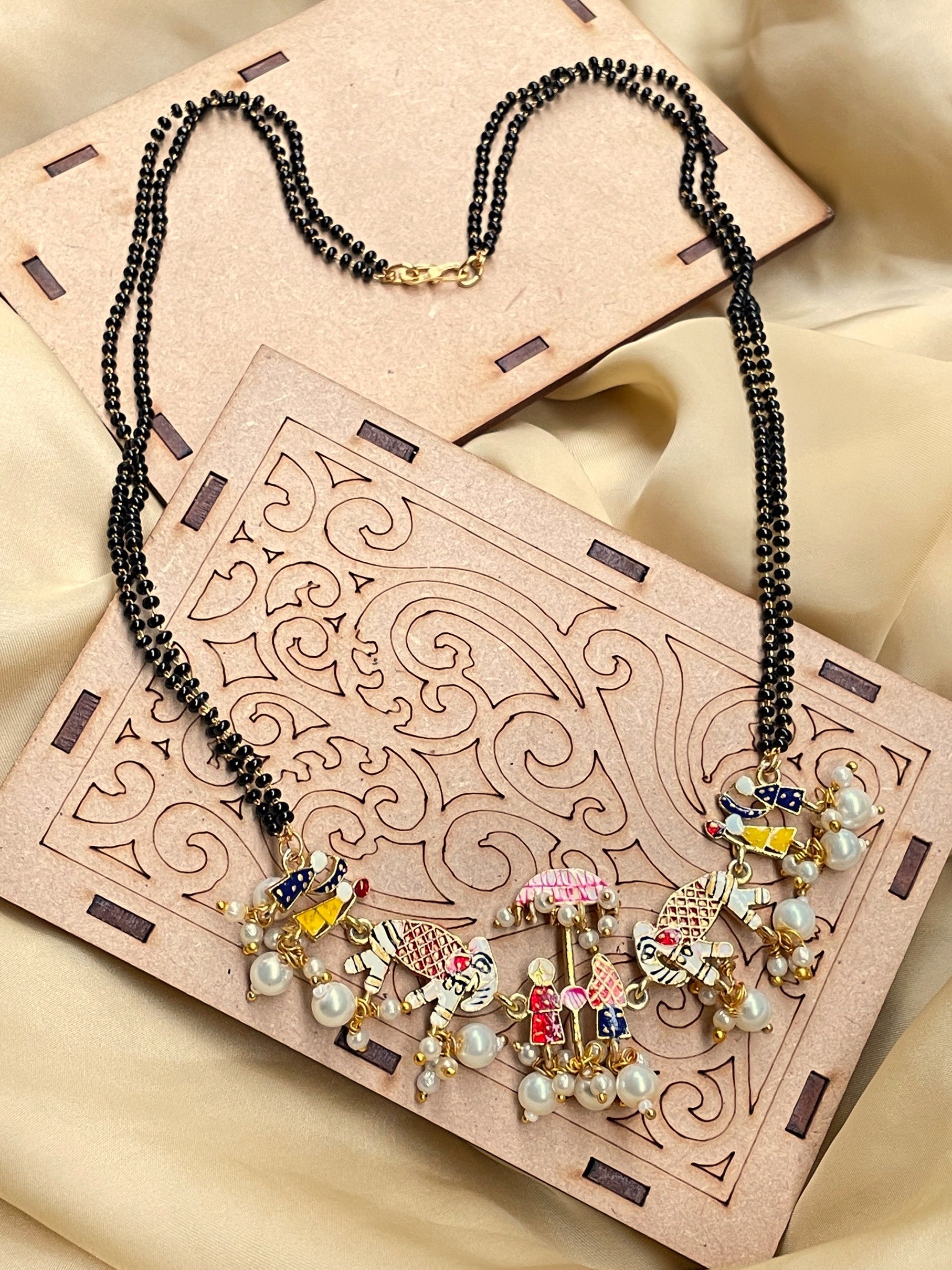 Bridal Wedding Doli Baarat Mangalsutra & Earrings - Abdesignsjewellery