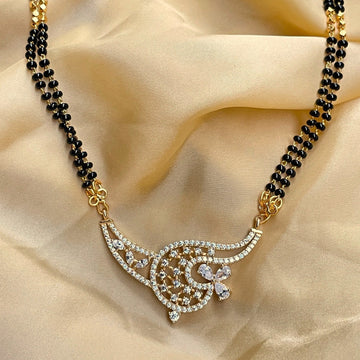 South Indian Gold Plated Diamond Mangalsutra - mangalsutra by Abdesigns Jewellery