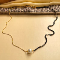 Thumbnail for Contemporary Pearl Gold Plated Mangalsutra - Abdesignsjewellery