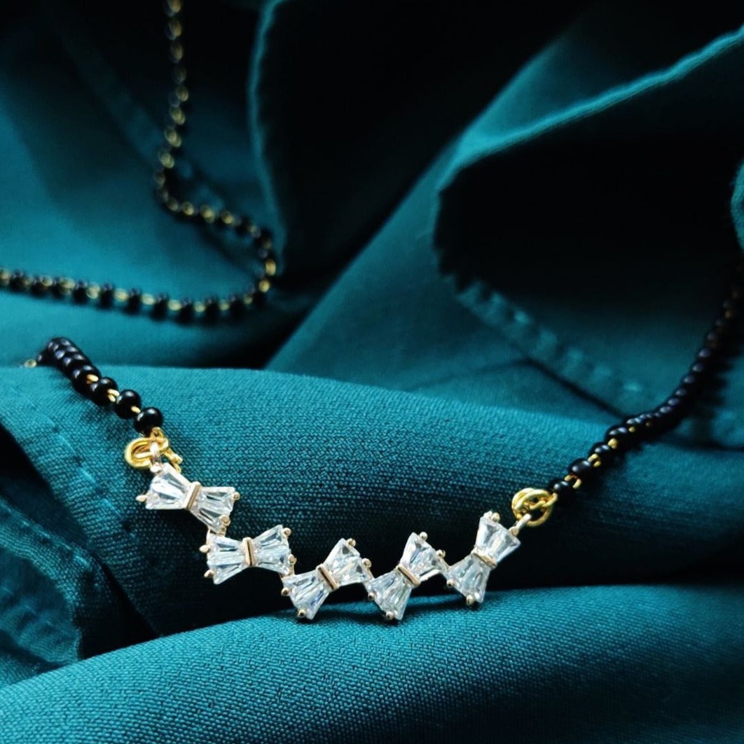 Fancy American Diamond Mangalsutra - Abdesignsjewellery