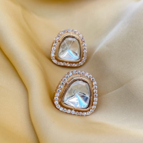 Uncut Gold Polki Diamond Mangalsutra & Earrings