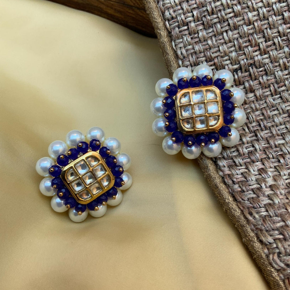 High Quality Kundan & Pearl Stud Earring