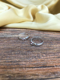 Thumbnail for Meenakari Silver Plated Diamond Toe Rings - Abdesignsjewellery