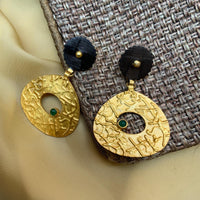Thumbnail for Black & Golden Party Wear Earring