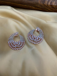 Thumbnail for Rose Gold Shiny American Diamond Earring