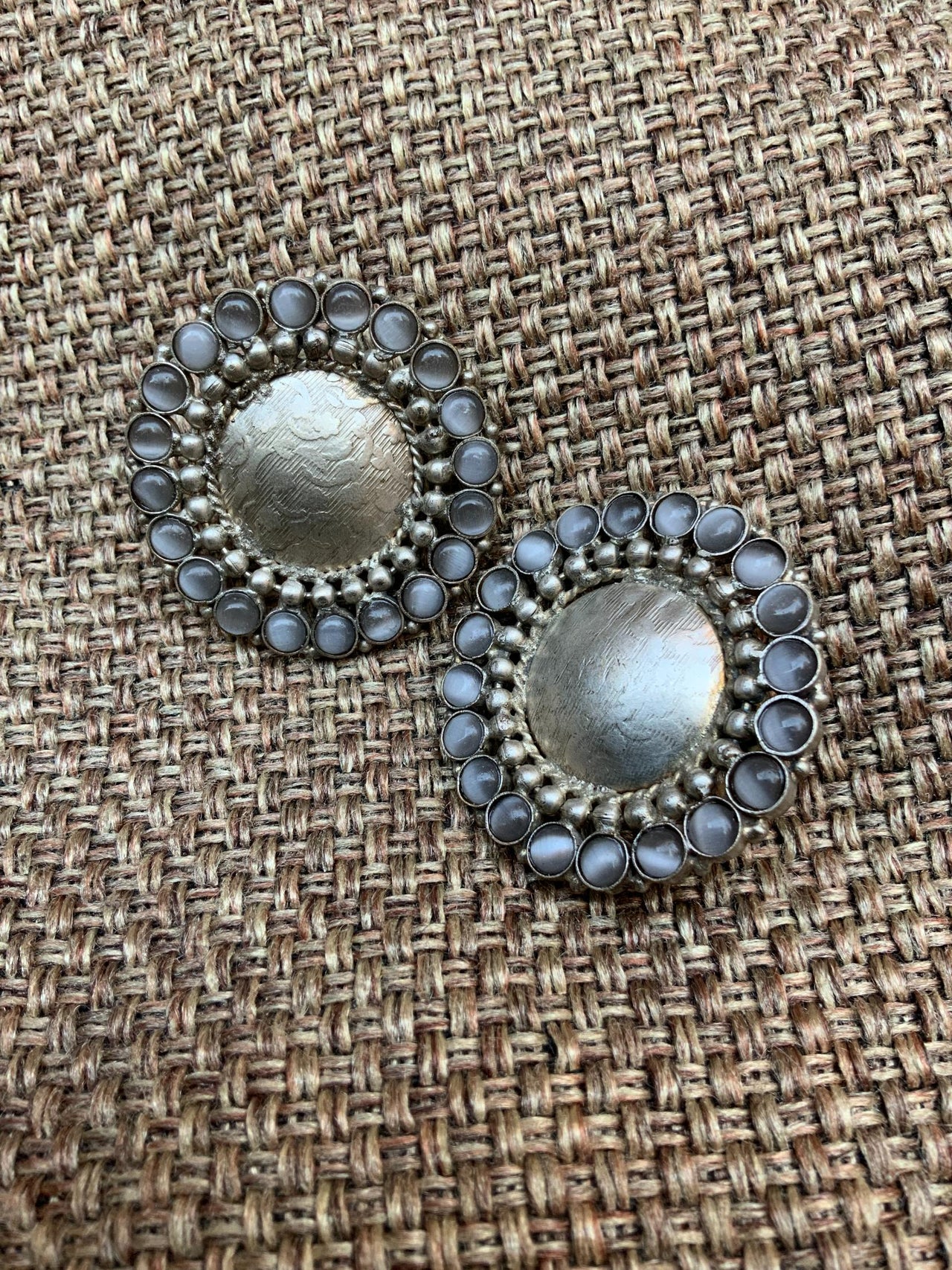 Round Gungroo German Silver Earring