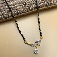 Thumbnail for Two Flower Shaped American Diamond Mangalsutra