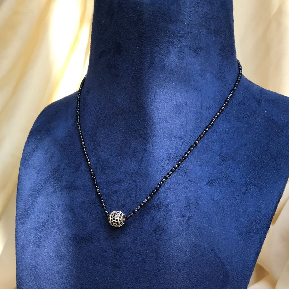 Dailywear Black Ball Gold Mangalsutra - Abdesignsjewellery