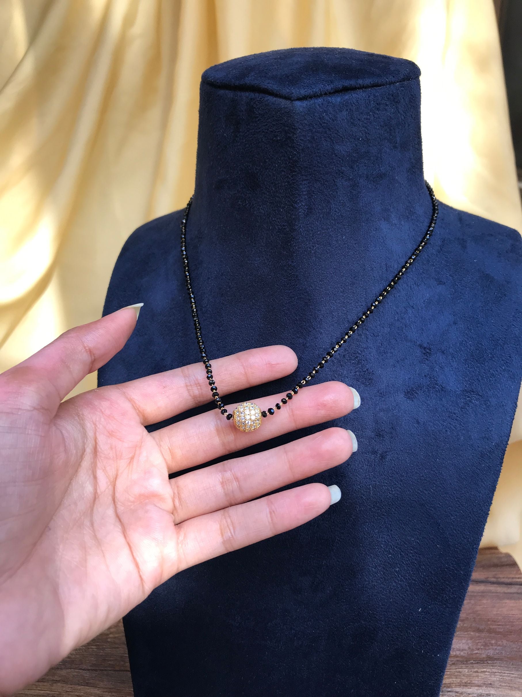 Exquisite Gold Ball Mangalsutra - Abdesignsjewellery