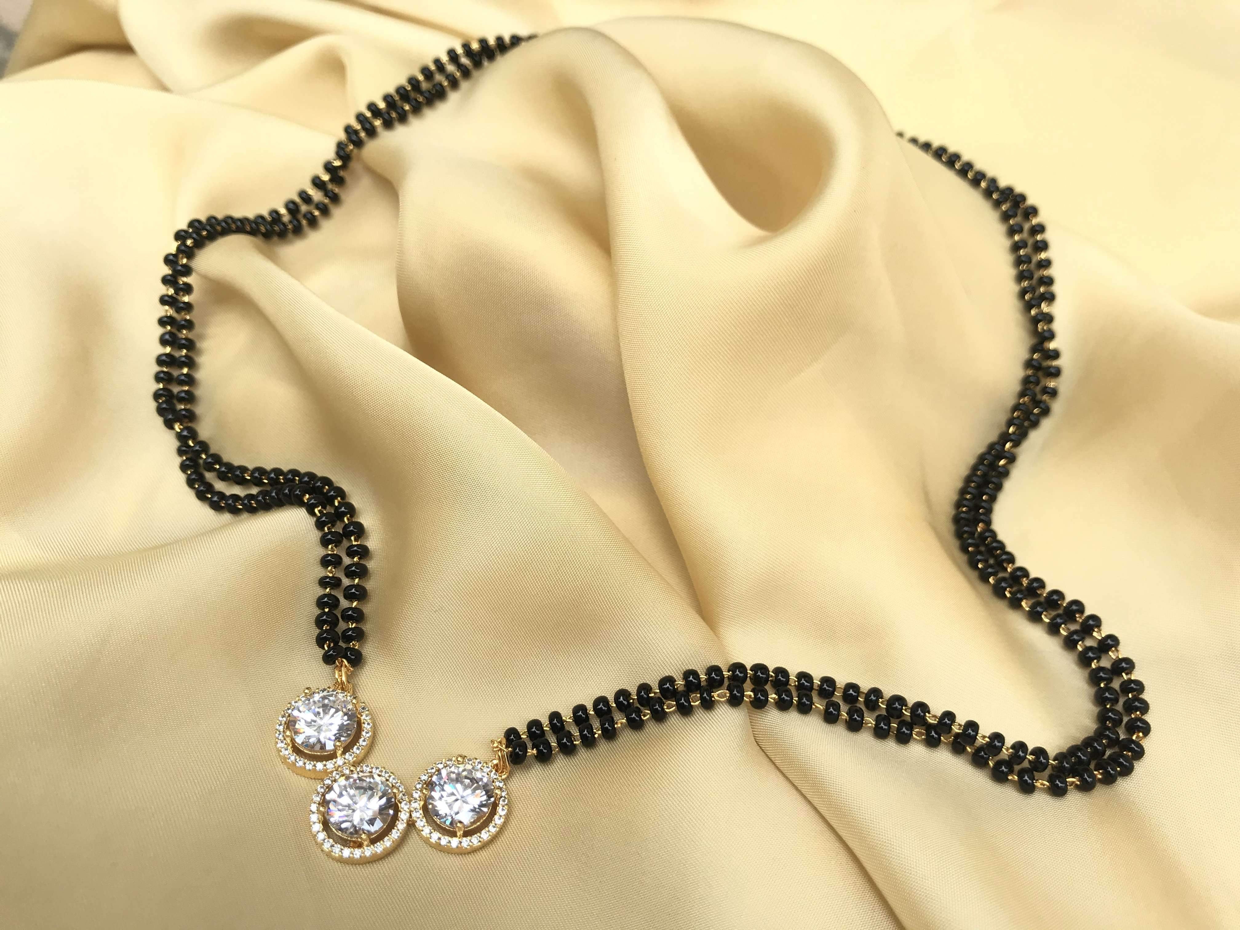 Signature Gold Stone Mangalsutra - Abdesignsjewellery