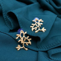 Thumbnail for Matt Gold Fusion Petal Flower Earrings - Abdesignsjewellery