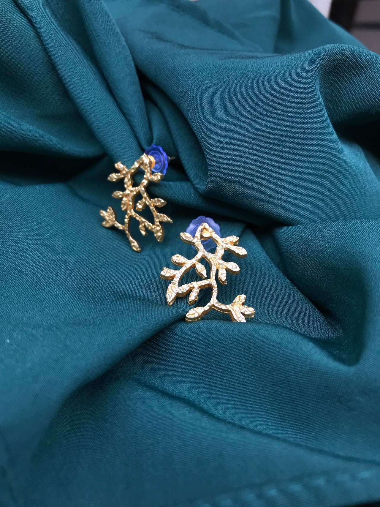 Matt Gold Fusion Petal Flower Earrings - Abdesignsjewellery