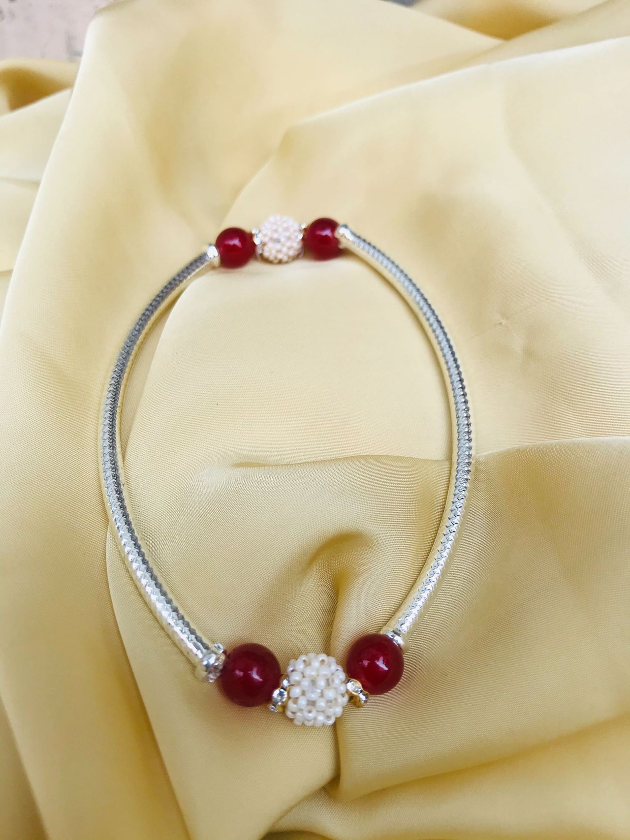 High Quality Pearl Ball Anklet - Abdesignsjewellery