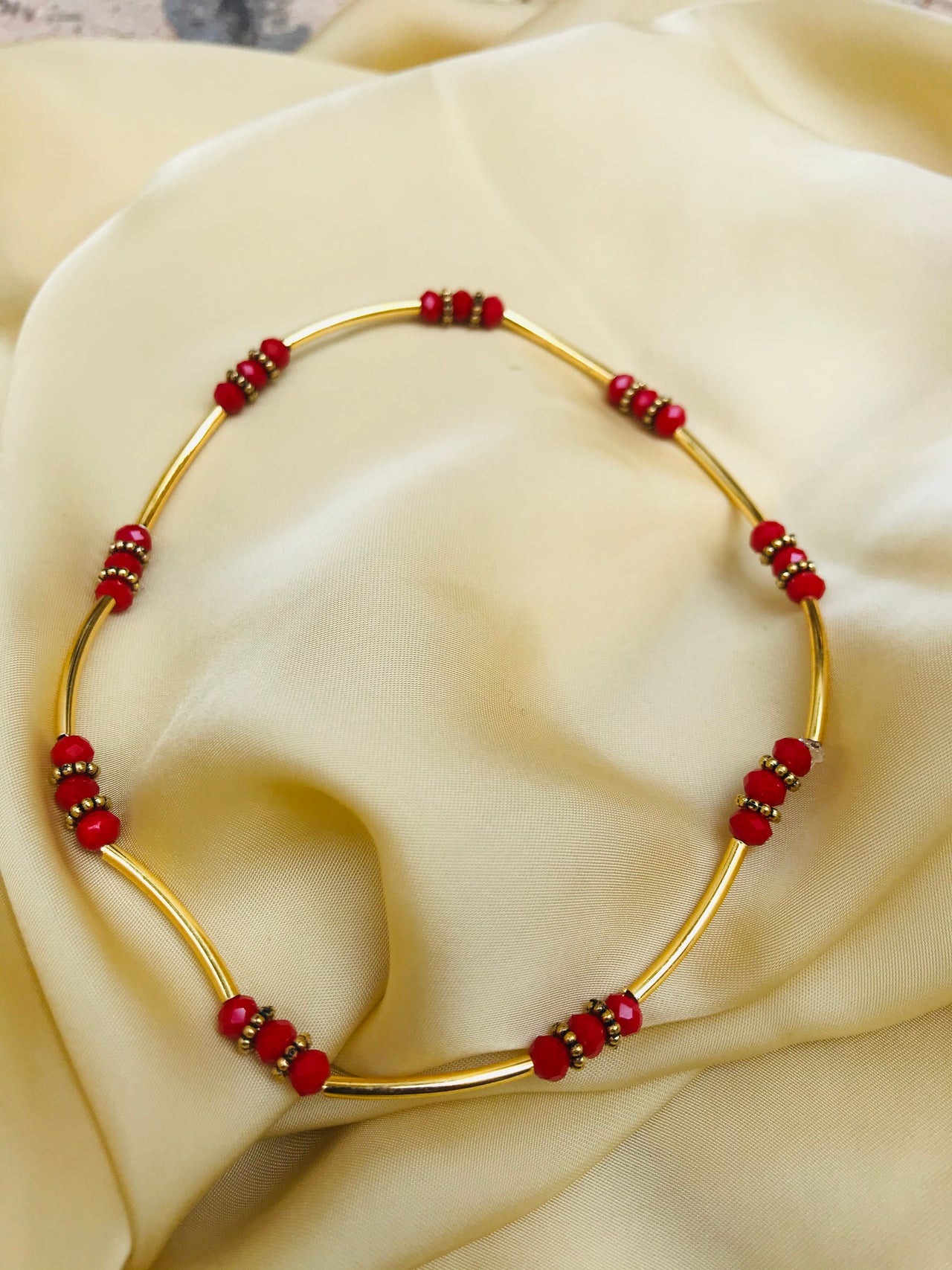 Dailywear Red Bead Anklet - Abdesignsjewellery